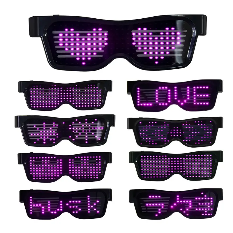 Bluetooth Connected Luminous Glasses Led Shutter Atmosphere Sunglasses