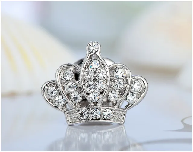 Trendy Jewelry GoldSilver Color Crown Shape Unisex's Pin Brooch For Gift Christmas Silver - Shop at LoveMi