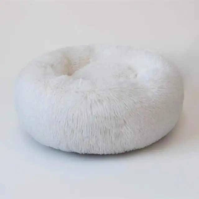 Round plush kennel White - Shop at LoveMi