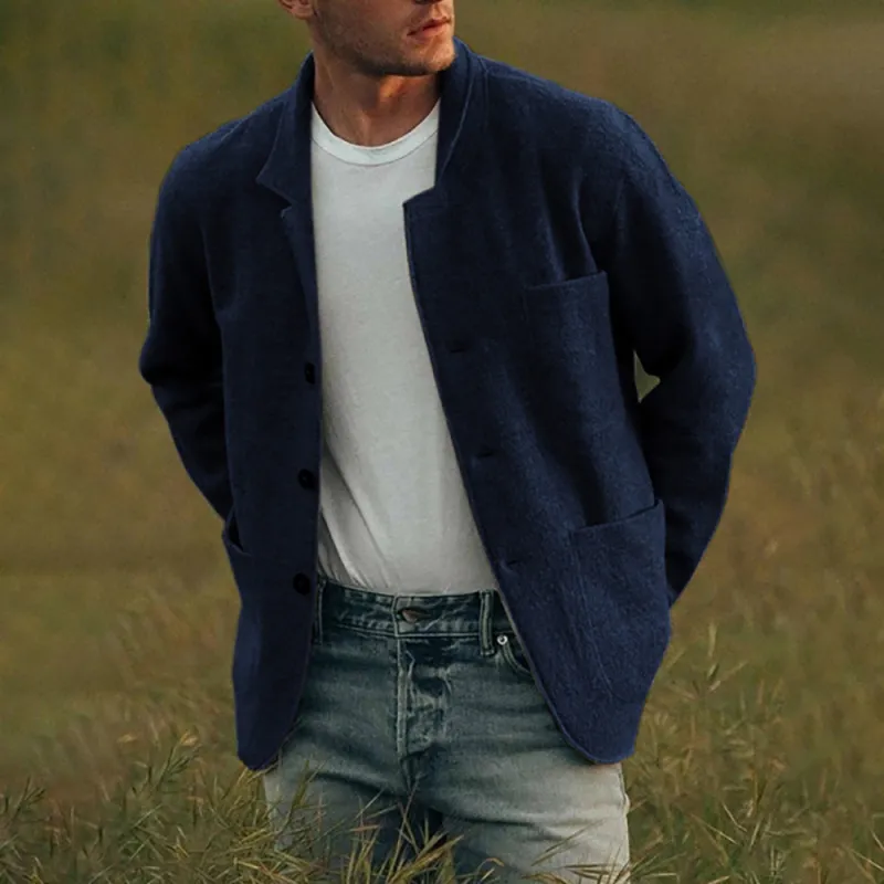 Pure color trendy fashionable jacket