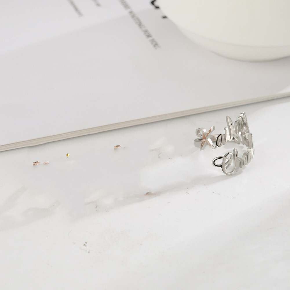 Name stainless steel custom ring