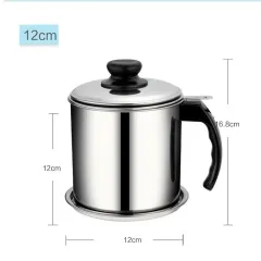 Stainless Steel Telescopic Folding Basket Frying Basket French Fries Degreasing Kitchen Tool - Oil Can 1.3L - View 1