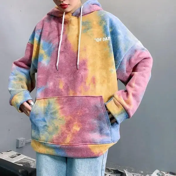 Tie-dye Hoodie with Loose