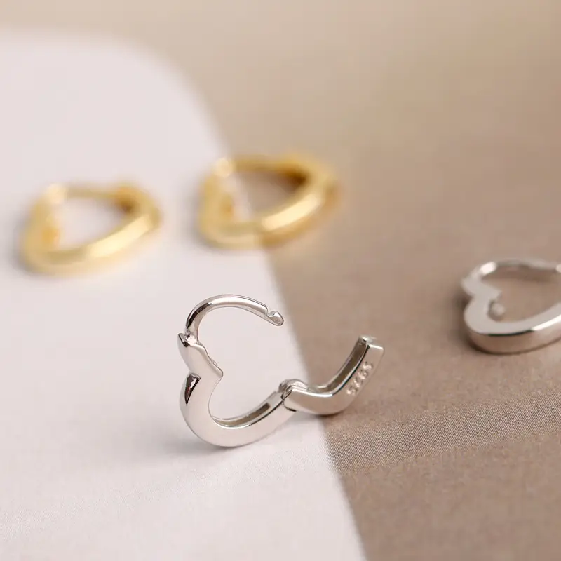 Love ear buckle golden light luxury temperament versatile