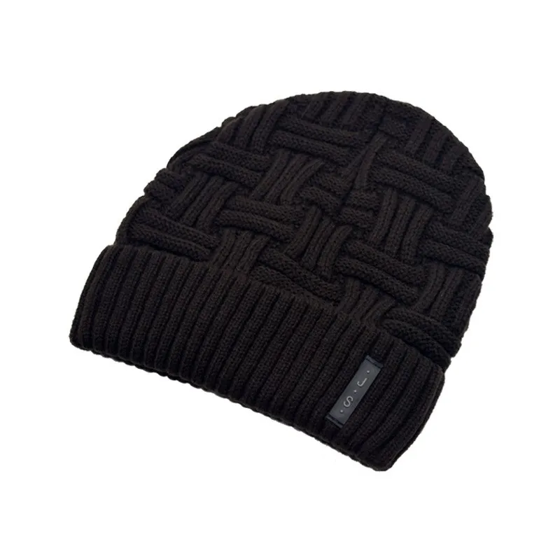 New thickened men's knitted hat - Coffee