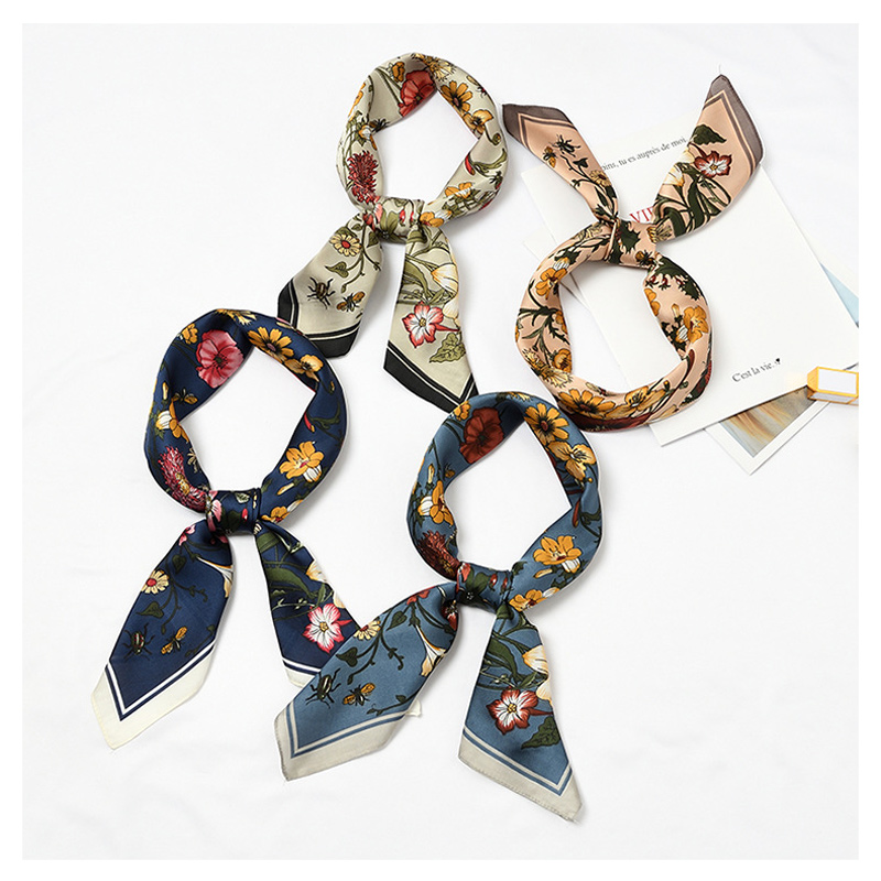 Ladies with small square scarf