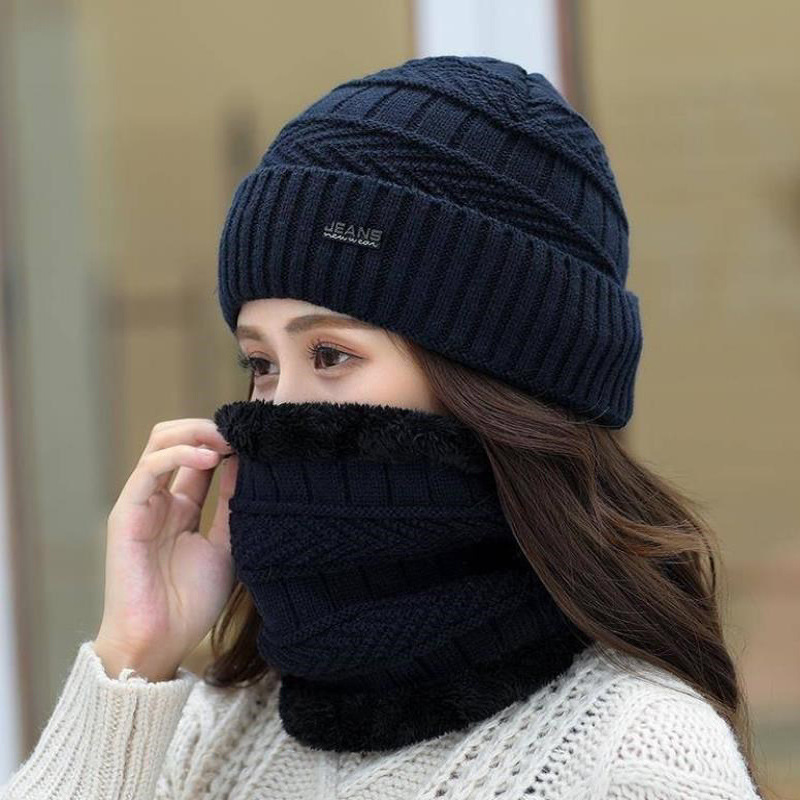 Thickened warm knit cap