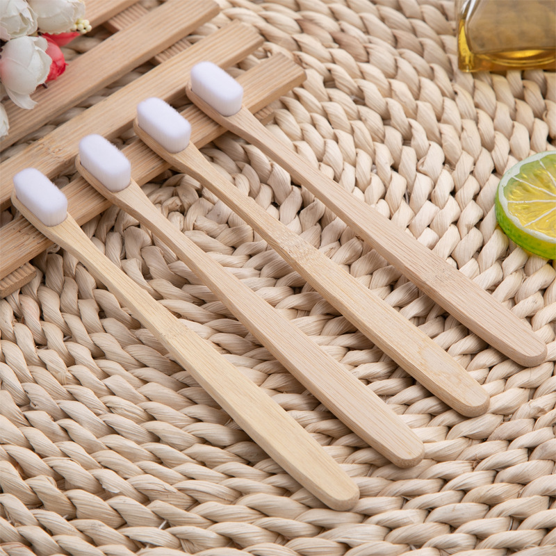 Environmental protection bamboo handle ten thousand hair toothbrush