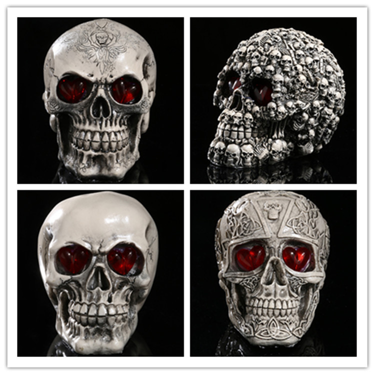 Resin skull led skull decoration for Halloween — image 1 of 6