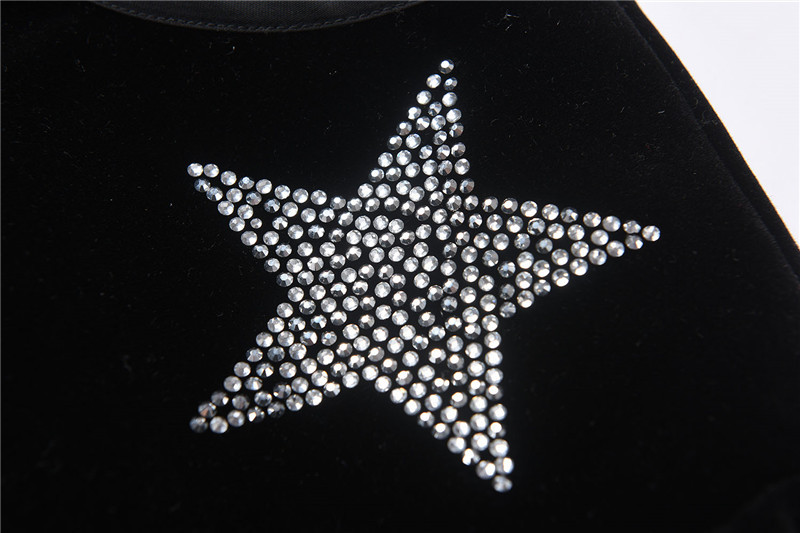 Little Fragrant Black Hot Rhinestone Short Jacket