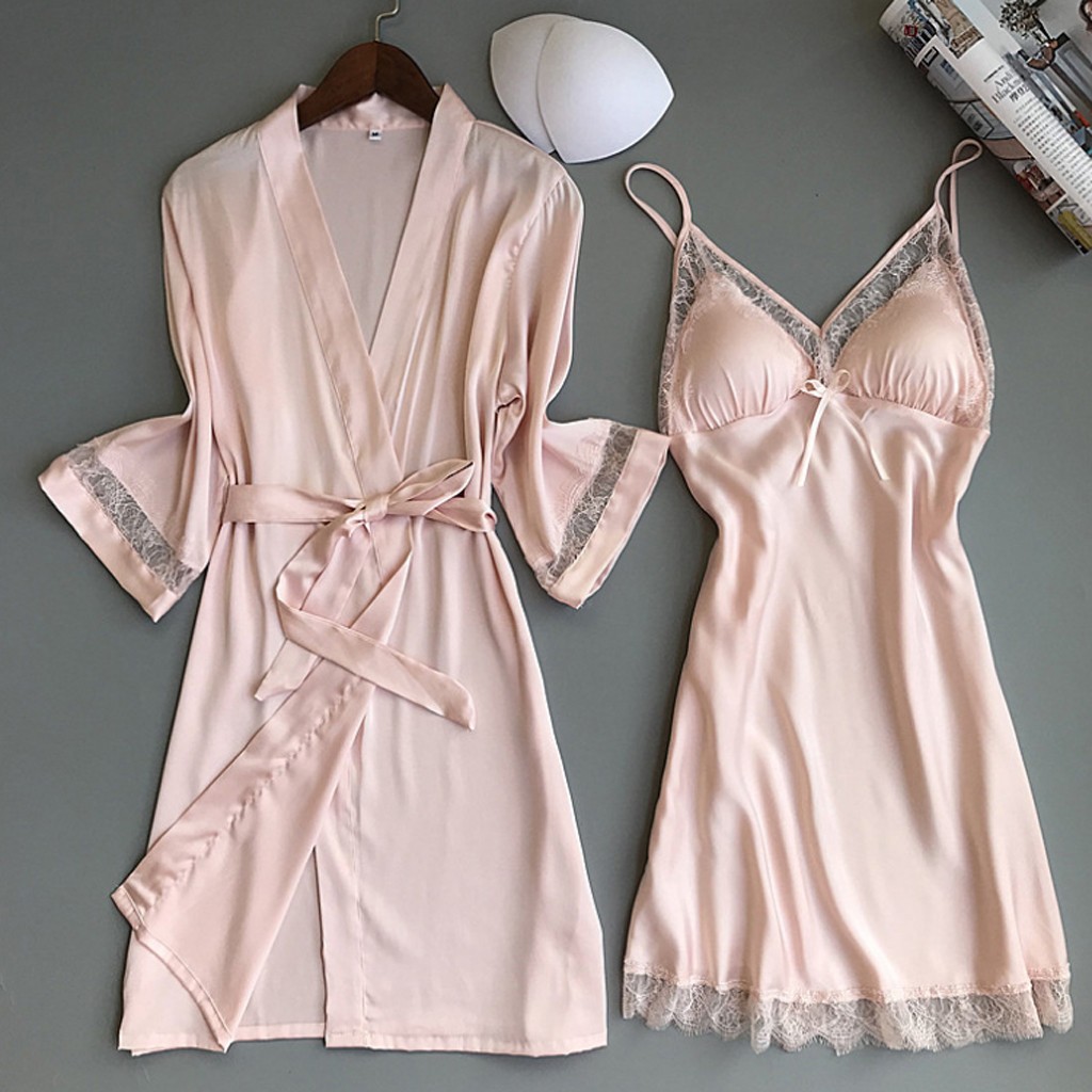 Two-piece women's silk home wear