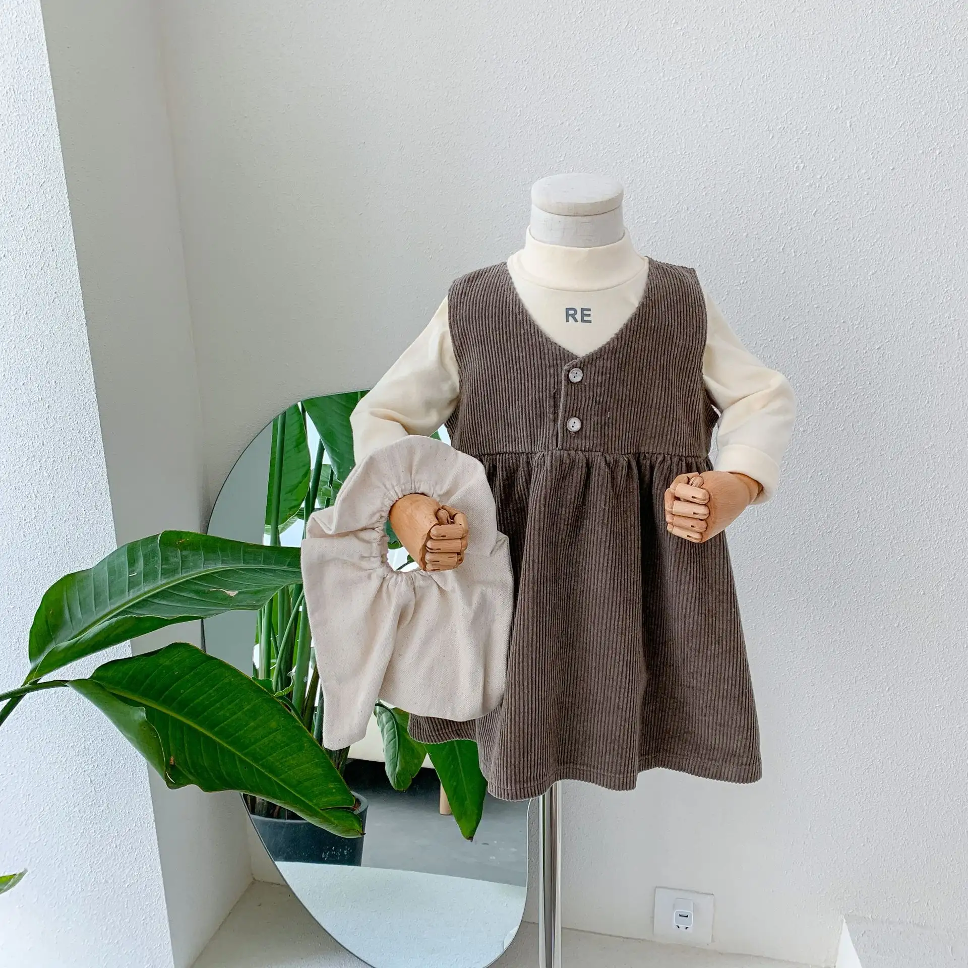 Corduroy sundress for girls