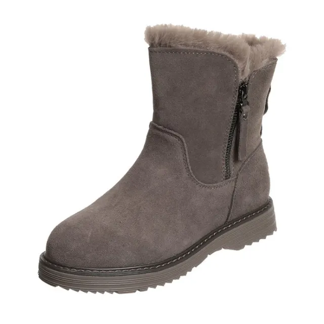 Korean style thick soled short Martin boots Khaki - Shop at LoveMi