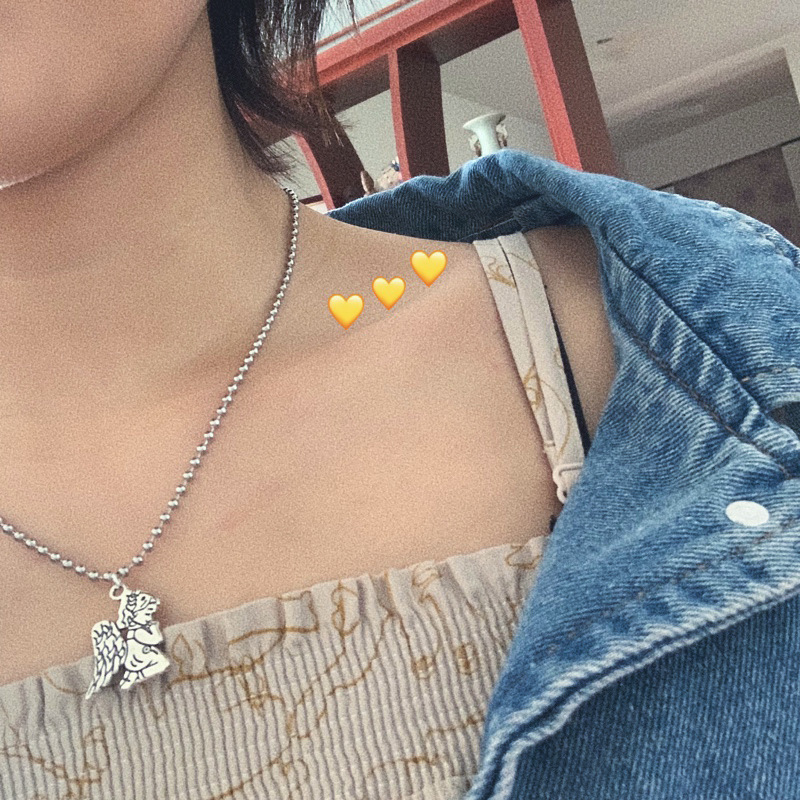 Praying Angel Cupid Baby Clavicle Chain Short Necklace