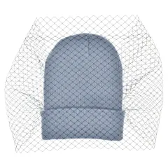 Veil knitted hat warm woolen hat - Grey - View 1