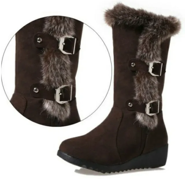Slope with thick snow boots Brown - Shop at LoveMi