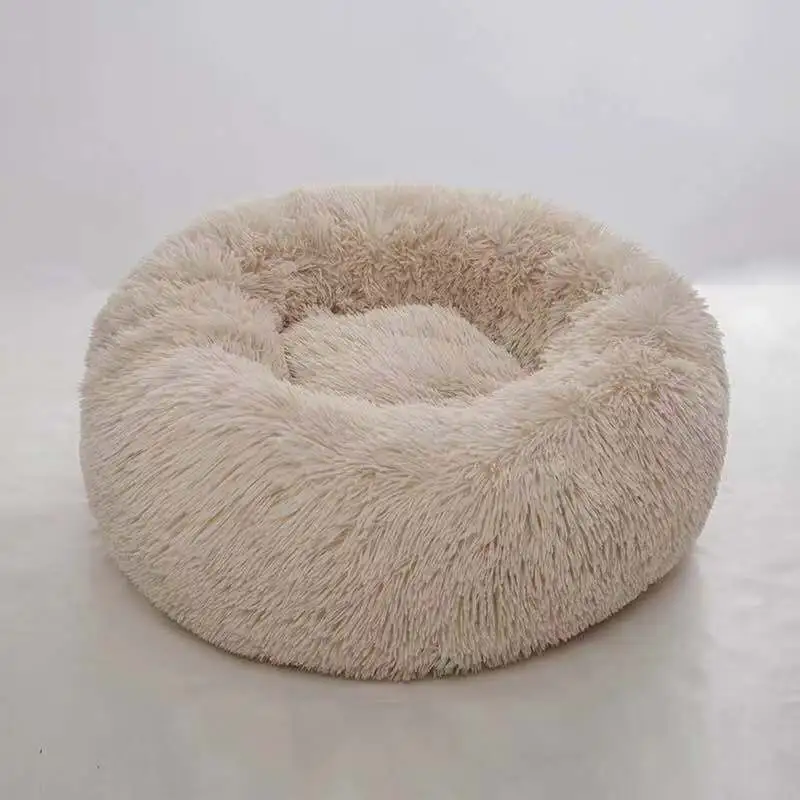 Round plush kennel - Beige