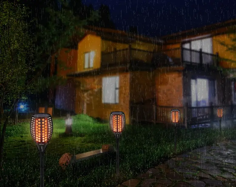 Solar lantern courtyard flame torch flare light