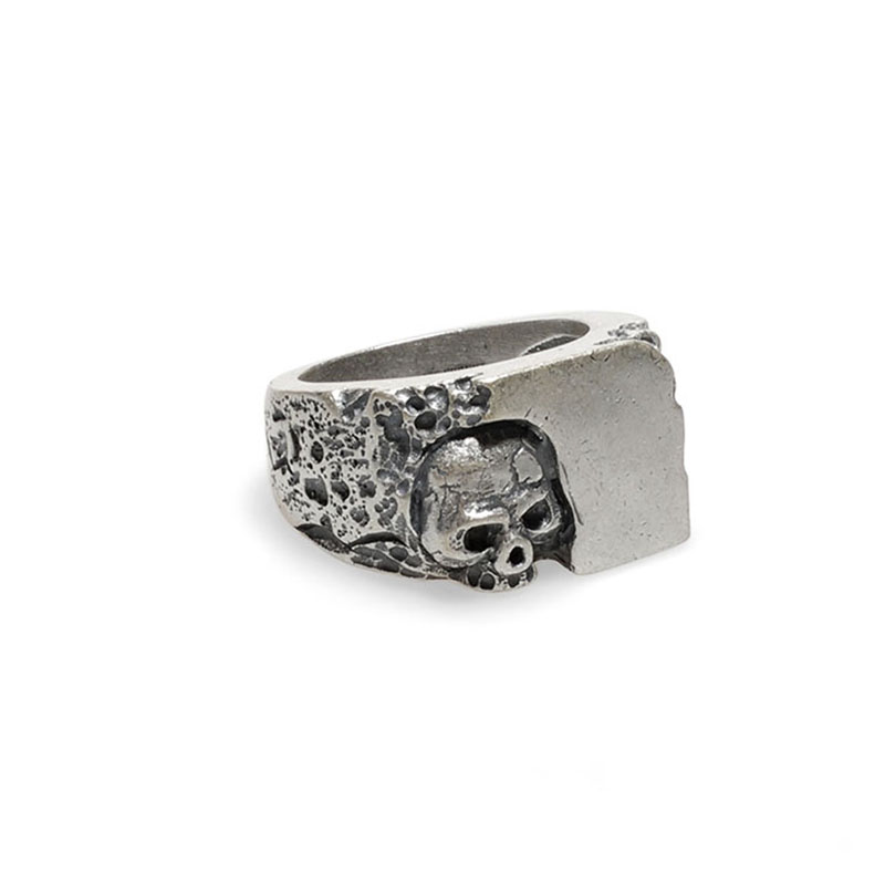 Refers to the skull carving heavy ring