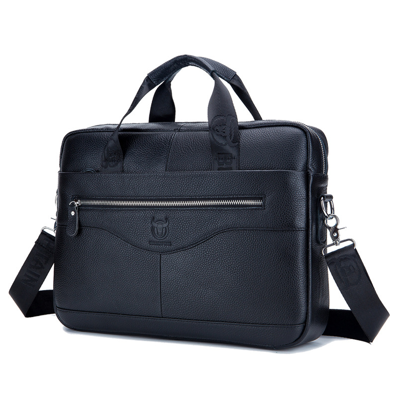 Captain Cow Leather Briefcase Black - Shop at LoveMi