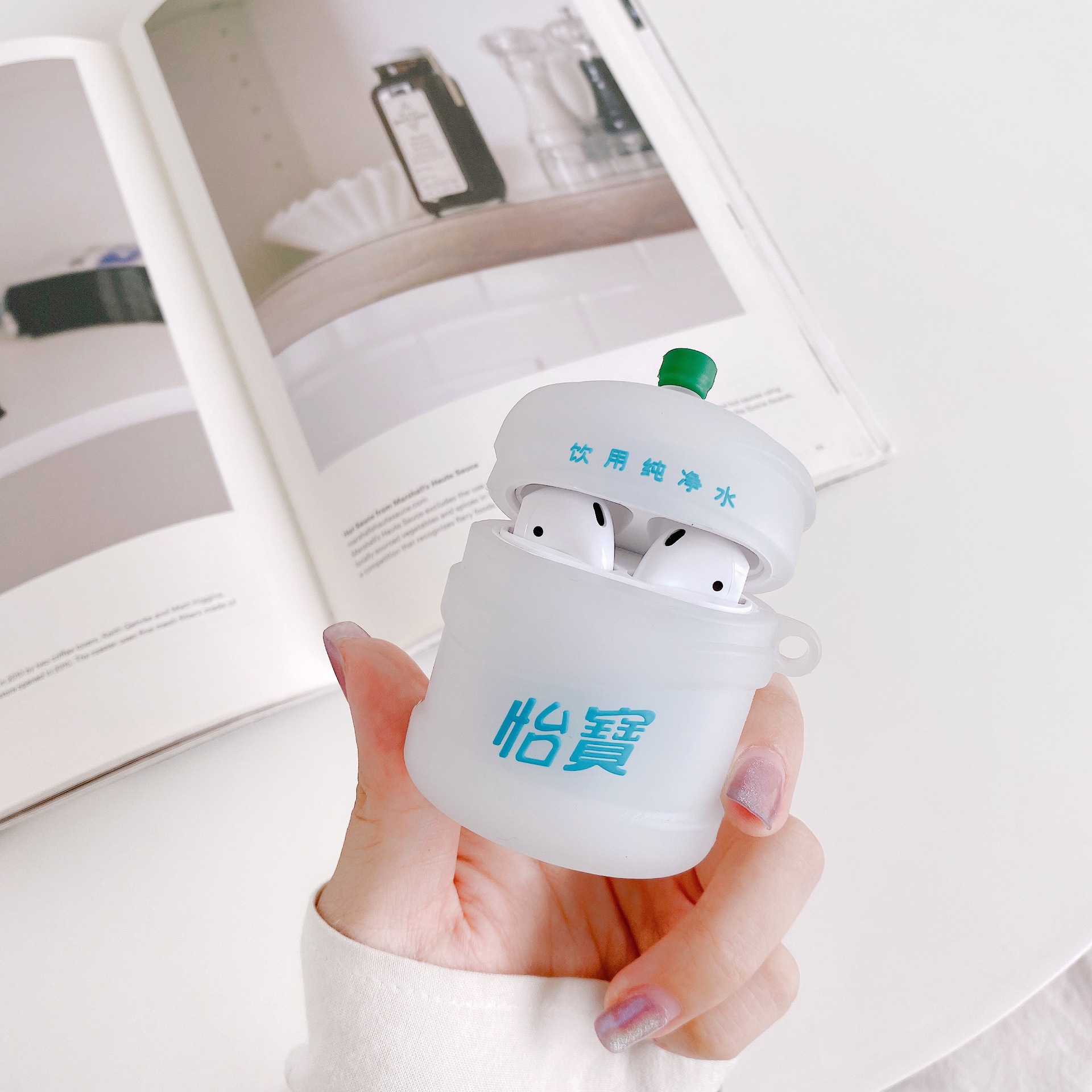 Mineral water earphone cover