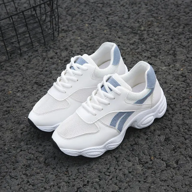 Breathable running shoes casual mesh sneakers Blue - Shop at LoveMi