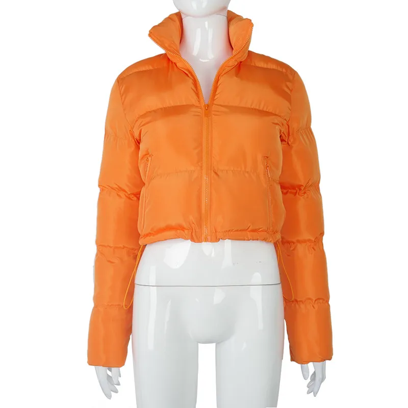Stand-up collar warm casual down jacket - Orange