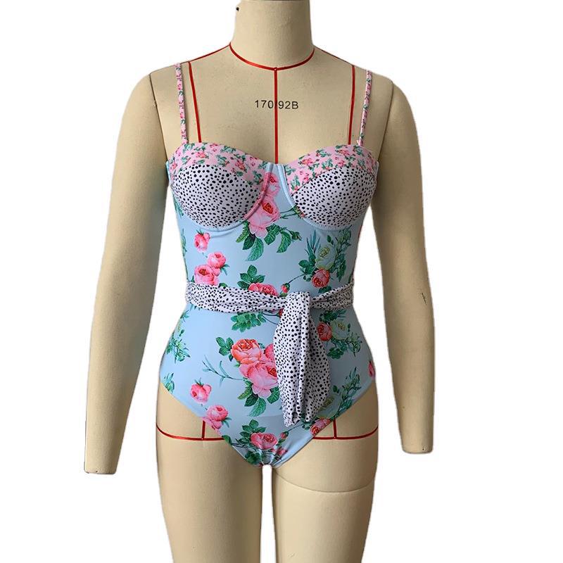 Hard cover women's halter one-piece bikini