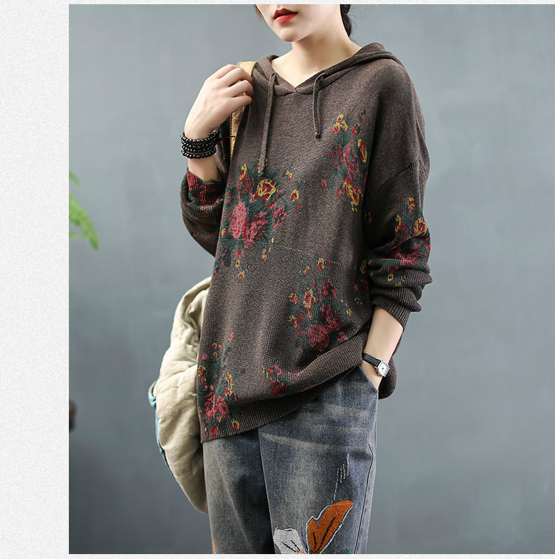 Autumn cotton bottoming sweater v-neck country style
