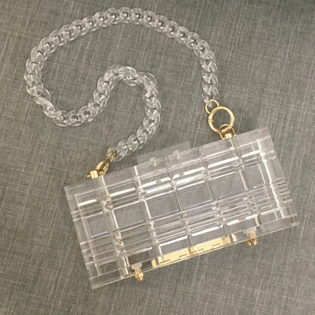 Acrylic transparent clutch Transparent - Shop at LoveMi