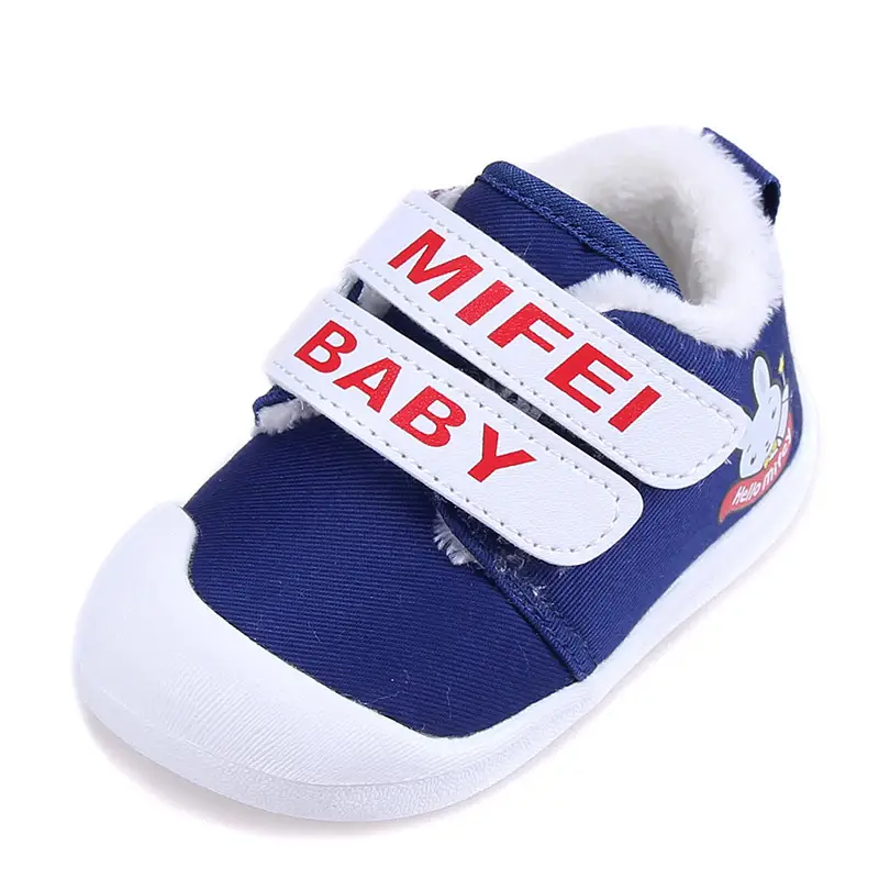 Warm cotton shoes baby plus velvet non-slip toddler shoes