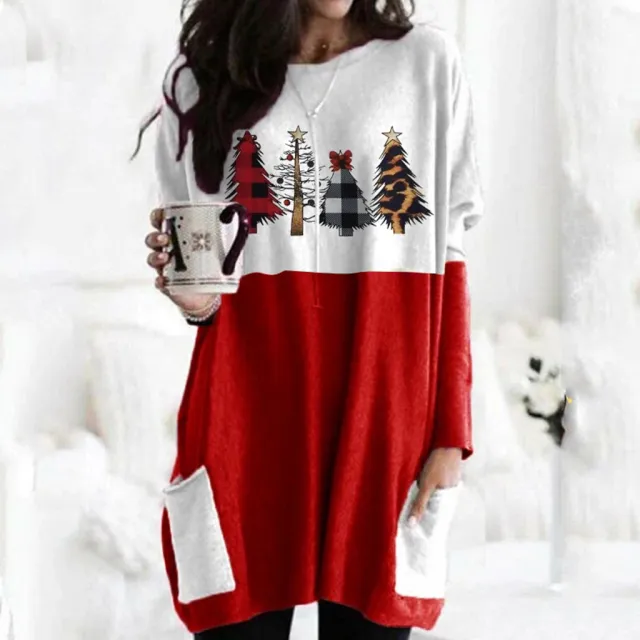 Round neck long sleeve printed pocket shirt 3Style M - Shop at LoveMi