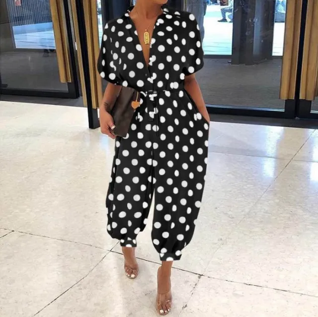 Short sleeve button Jumpsuit Black - Shop at LoveMi