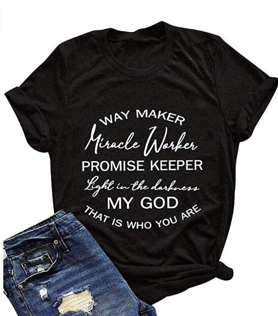 European and American letters street short sleeves