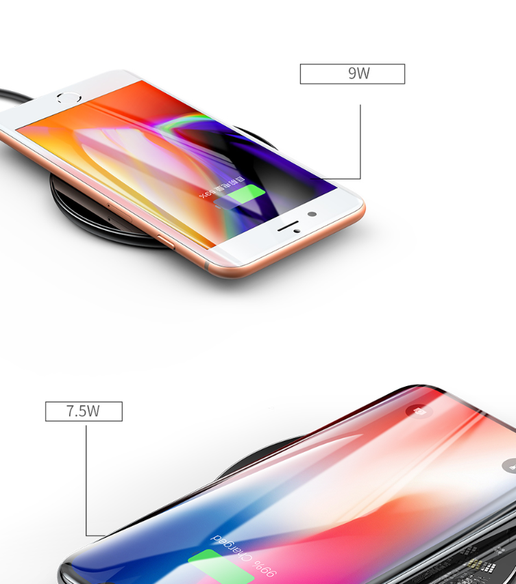 Minimal Wireless Charger Ultra-thin Portable Glass Transparent Mobile Phone Fast Charging Wireless
