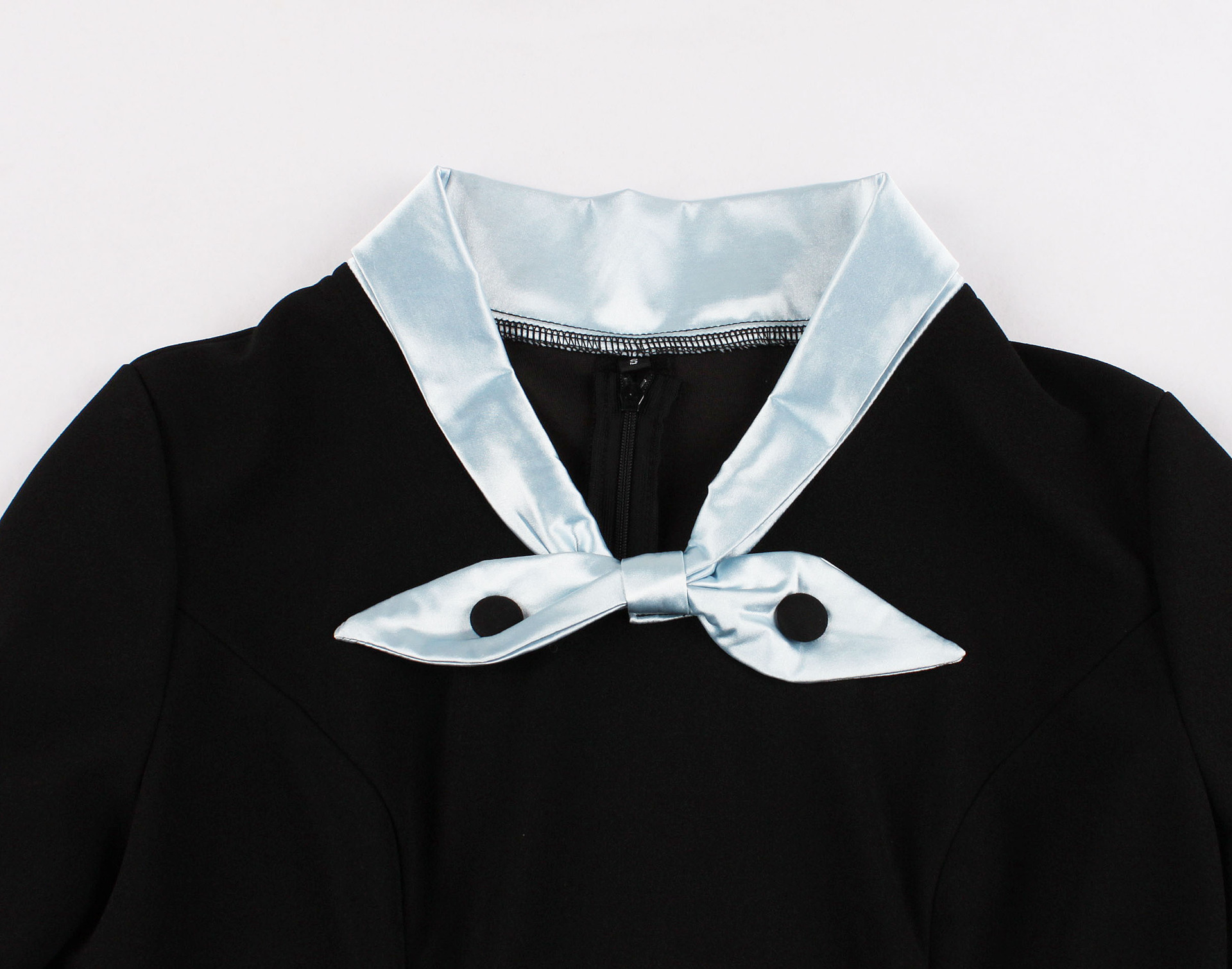 V-neck slim fit patchwork swing dress