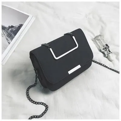 Metal portable messenger small square bag Gray - Shop at LoveMi