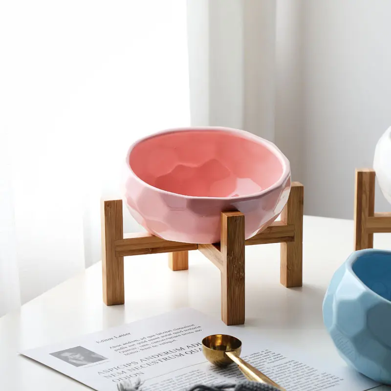 Pet bowl oblique mouth cat food dog