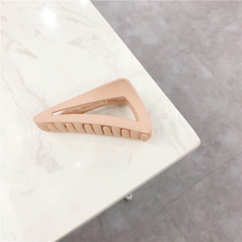 Retro ins wind frosted texture color plastic hairpin new Khaki - Shop at LoveMi