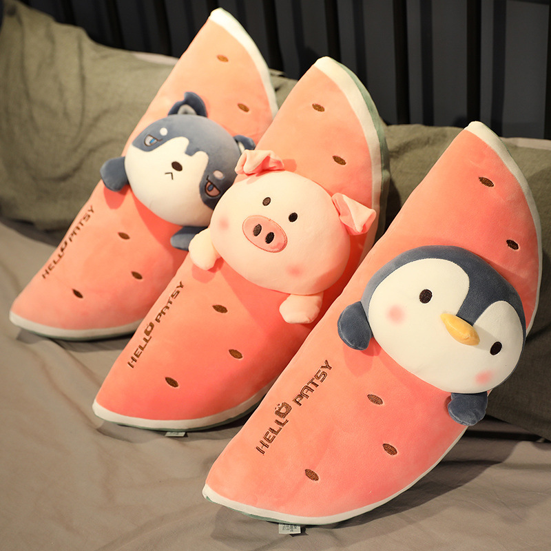 Super cute animal watermelon pillow