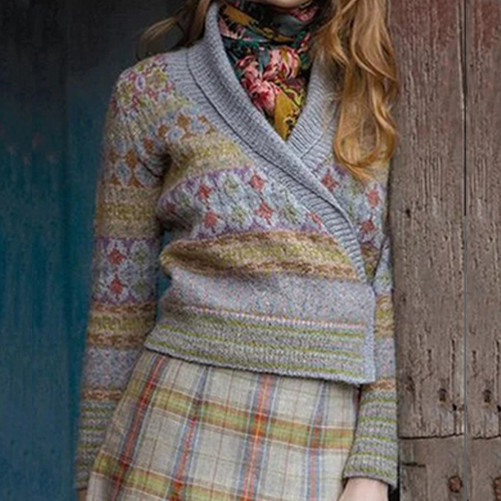 Printed sweater casual cardigan sweater