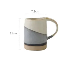 Hand Made Ceramic Cup Of Antique Coarse Water Cup - White - View 1
