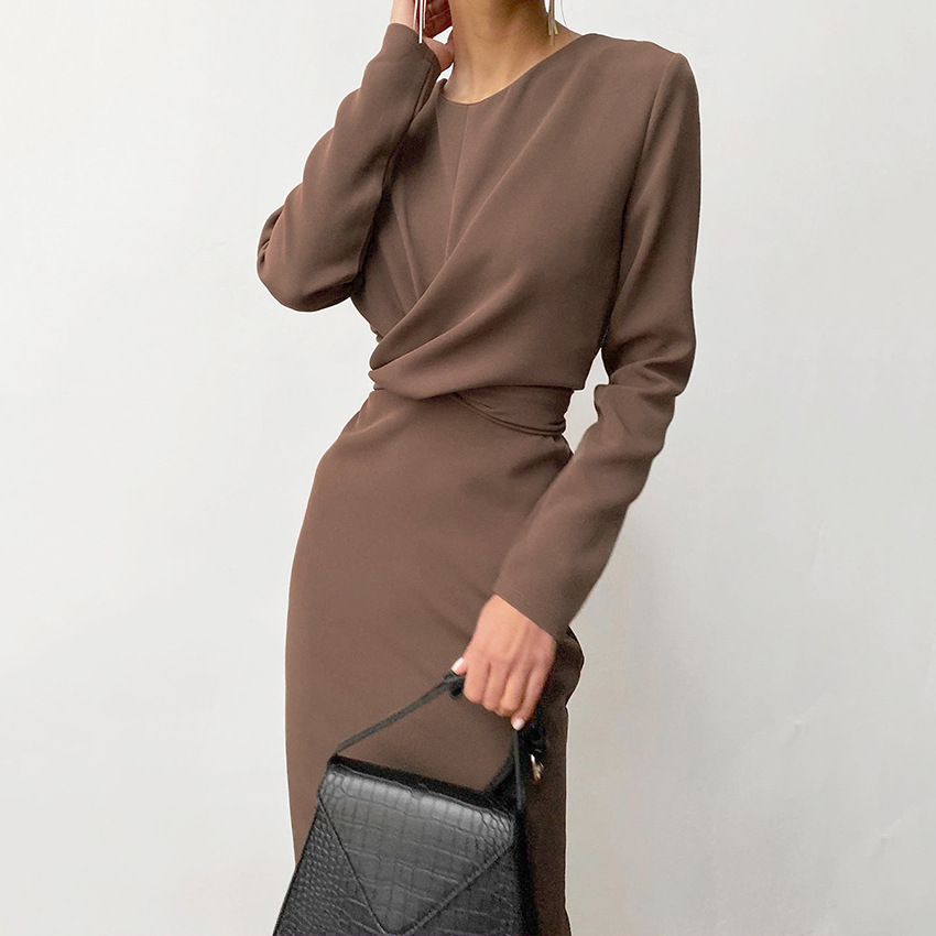 Women's long sleeve slim dress