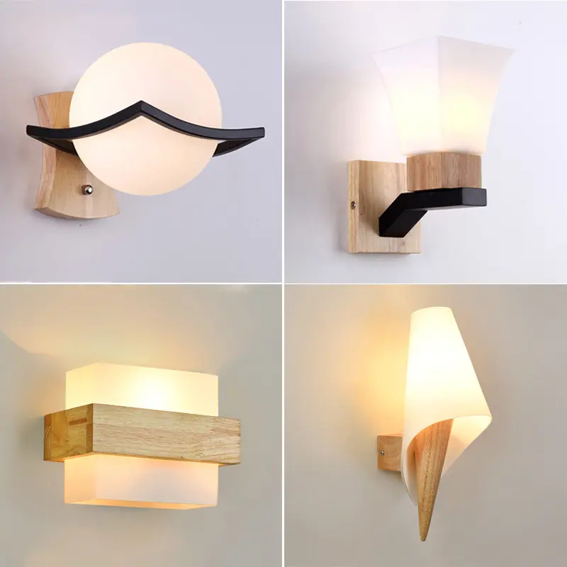 Modern Creative Household Solid Wood Lamp