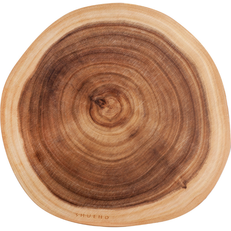 Acacia wood chopping board whole wood (Round the trumpet)
