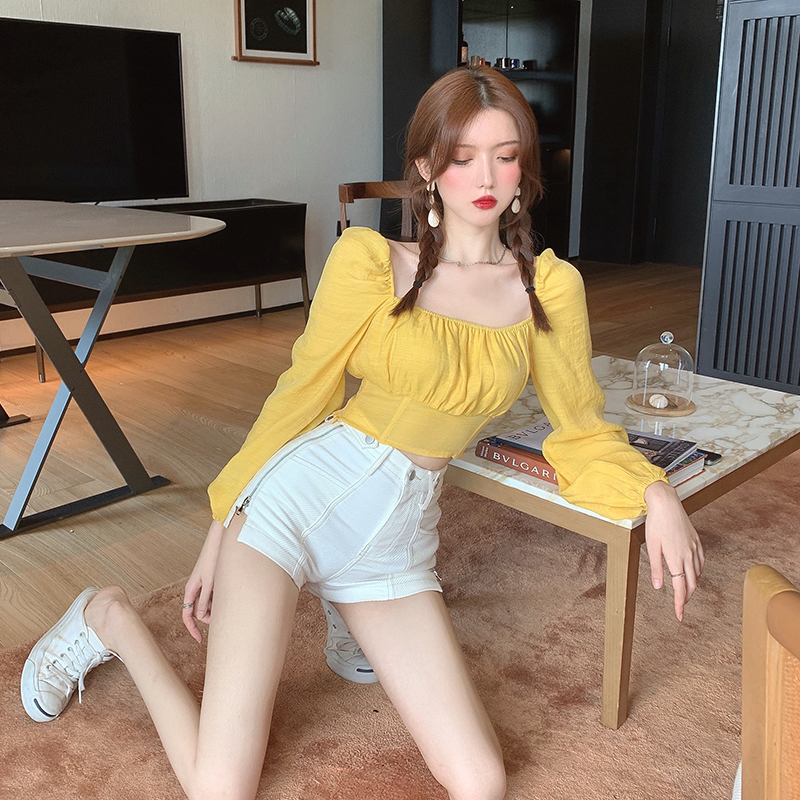 Retro Lantern Sleeve Shirt Sun Protection