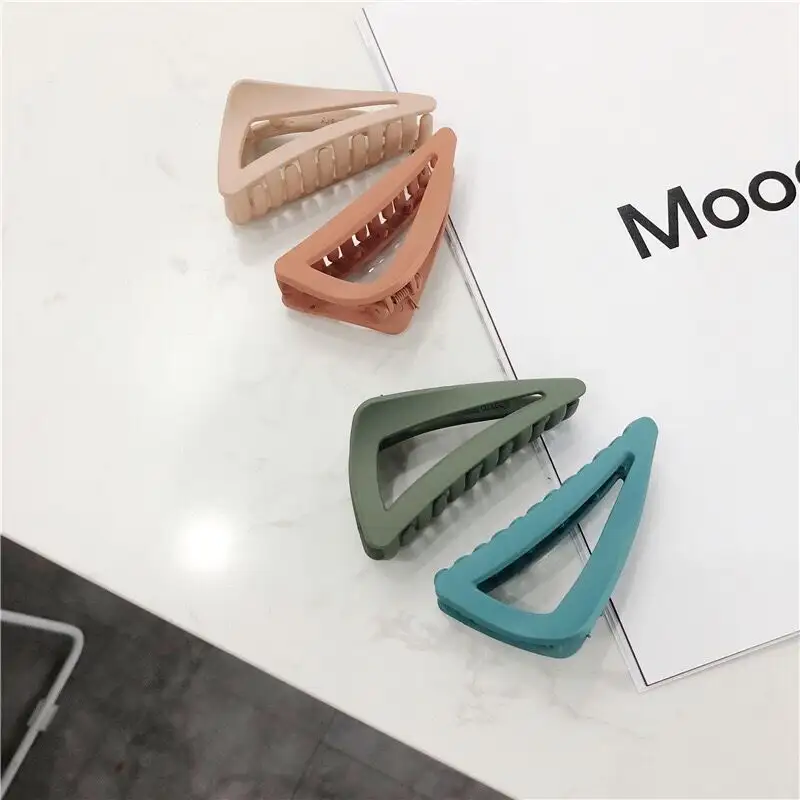Retro ins wind frosted texture color plastic hairpin new