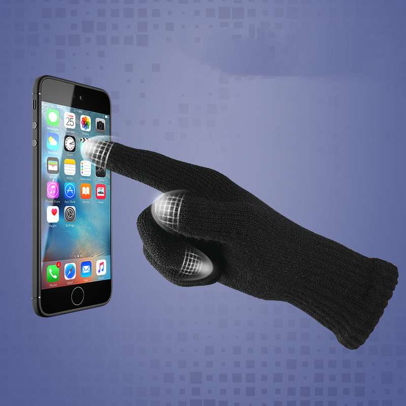 Outdoor cycling skiing warmth and velvet touch-screen finger fishing gloves