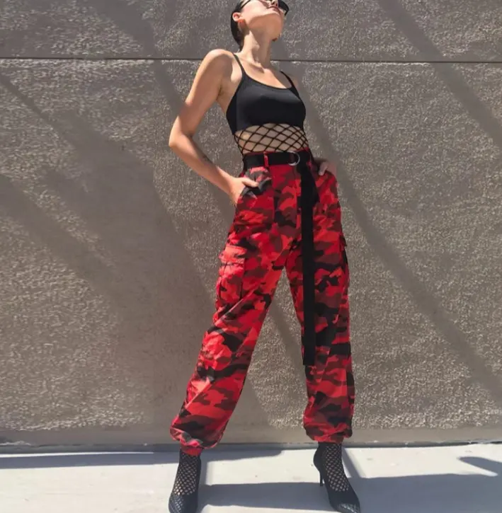 New Camouflage Workwear Denim Casual Pants Harem