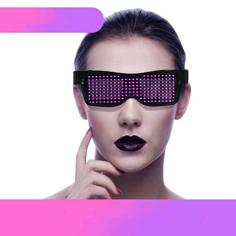 Bluetooth connected luminous glasses led shutter atmosphere Sunglasses — foto 5
